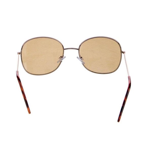 Halston Authentic Womens Brown Mirrored Square Tortoise Sunglasses #55